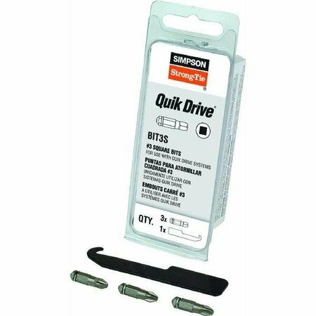 SIMPSON STRONG-TIE Quik Drive Screwdriver Bit Pack And Wrench BIT3S-RC3